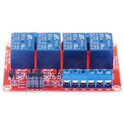 KNACRO 4-Channel DC 12V Relay Module High Low Level Triggering Optocoupler Isolation Load 10A DC 30V / AC 250V for PLC Automation Control, Industrial System Control(DC 12V 10A, 4-Channel)