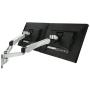 Mount-It! Dual Monitor Wall Mount with Articulating Gas-Spring Arms, VESA 75x75 mm and 100x100 mm, 19.8 lb weight capacity, Silver (MI-42114)