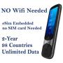 Jarvisen Language Translator Device with Unlimited 2-Year Global Data (No WiFi Need) 200+ Countries 95+% Accuracy Instant Real-time Voice Translation & Offline Translation w/Bluetooth & 4G/LTE (Grey)