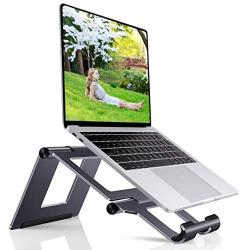 B-Land Laptop Stand, Adjustable Laptop Holder Aluminum Laptop Riser Foldable Portable Tablet Holder Computer Stand for Desk Compatible with All Tablets, Phones & Laptops 10-17''