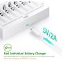 EBL Rechargeable AA Batteries 2800mAh 8 Pack and 8-Bay AA AAA Individual Rechargeable Battery Charger with 5V 2A USB Fast Charging Function