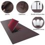 Cacoy 51.2''x23.6'' Desk Pad, Dual-Side Use Mouse Mat, Waterproof PU Leather Desk Blotter Protector Mouse Pad, Multifunctional Desk Writing Mat for Office,Game, Laptop, Home (Brown)