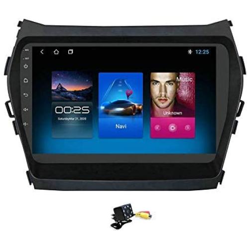 Double Din Car Stereo Radio GPS Navigation with Android 10 OS Canbus Mirror-Link Bluetooth SWC WiFi 4G Fit for Hyundai iX45 Santa Fe 2013 2014 2015 2016 2017