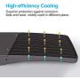HYPERLITE LED Parking Lot Lighting 150W 20,250Lm (135lm/w) 5000K UL DLC Certified IP65 Led Shoebox Light with Dusk to Dawn Photocell Single Easy Installation Slip Fitter Included