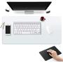 Desk Mat Clear Pad Blotter Mats Office Table Protector on Top of Desks for Laptop Computer Desktop Keyboard Pads Plastic Transparent Wipeable Waterproof Mat Vinyl PVC 17 x 36'' with Mouse Pad