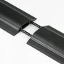 D-Line FC83B Medium Duty Linkable Floor Cable Cover/Cable Protector | Protect Cables & Prevent a Trip Hazard | 6 Foot (L) - Cable Cavity 1 3/16” W x 3/8” H | Black