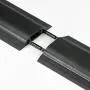 D-Line FC83B Medium Duty Linkable Floor Cable Cover/Cable Protector | Protect Cables & Prevent a Trip Hazard | 6 Foot (L) - Cable Cavity 1 3/16” W x 3/8” H | Black