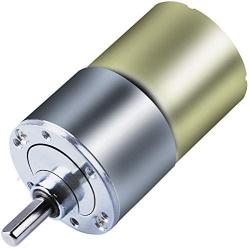 PLUMIA Gear Motor DC 24V 100RPM Eccentric Output Shaft 37mm Diameter Gearbox High Torque Electric Micro Speed Reduction Geared Motor
