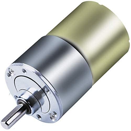 PLUMIA Gear Motor DC 24V 100RPM Eccentric Output Shaft 37mm Diameter Gearbox High Torque Electric Micro Speed Reduction Geared Motor