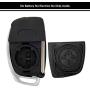 HelloAuto Replacement Key Fob Case Fit for Hyundai Sonata Santa Fe with Flip Uncut Blank Remote Key Shell