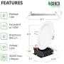 Sunco Lighting 12 Pack 6 Inch Slim LED Downlight, Baffle Trim, Junction Box, 14W=100W, 850 LM, Dimmable, 5000K Daylight, Recessed Jbox Fixture, IC Rated, Retrofit Installation - ETL & Energy Star