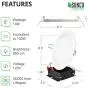 Sunco Lighting 12 Pack 6 Inch Slim LED Downlight, Baffle Trim, Junction Box, 14W=100W, 850 LM, Dimmable, 2700K Soft White, Recessed Jbox Fixture, IC Rated, Retrofit Installation - ETL & Energy Star Sunco Lighting 12 Pack 6 Inch Slim LED Downlight, Baffle Trim, Junction Box, 14W=100W, 850 LM, Dimmable, 2700K Soft White, Recessed Jbox Fixture, IC Rated, Retrofit Installation - ETL & Energy Star
