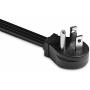 Extension Cord 6 Feet Flat Plug / Wire, Multi Outlet - 3 Prong Angled Plug Extension Cord - Black