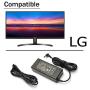 19V Electronics Charger AC Adapter for LG LED LCD Monitor Widescreen HDTV 19'' 20'' 22'' 23'' 24'' 27'' Ultrawide HDTV HD TV ADS-40FSG-19 19032GPBR-1,IPS236V,IPS236-PN,E2750VR-SN Power Supply Cord Plug