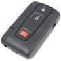 Keyecu Replacement Shell Keyless Smart Remote Key Case Fob 2+1 Button for Toyota Prius 2004-2009 with Uncut Key Blade