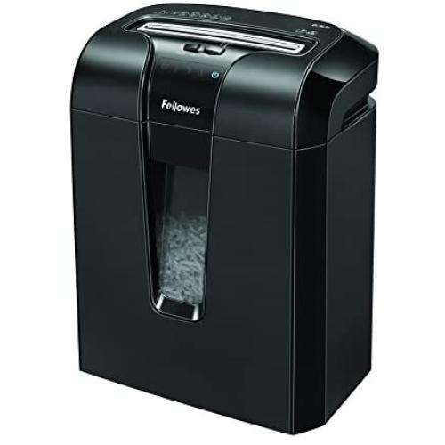 Fellowes Powershred 63Cb 10-Sheet Cross-Cut Paper and Credit Card Shredder with Jam Blocker Technology (4600001),Black