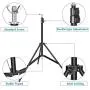 Neewer Photo Studio Adjustable 10ft/3m Wide Cross Bar 6.6ft/2m Tall Background Stand Backdrop Support System with 2 Backdrop Clamps, 2 Sandbags and Carry Bag for Portrait Product Video Shooting