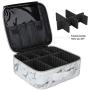 Chomeiu Marble Makeup Bag, Travel Makeup Case with Adjustable Dividers for Cosmetics Tools (Mar-white)