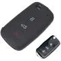 YLC Silicone Car Key Cover Set of 2 Pack, Universal Car Key Protection Case/Fob Holder/Car Key Skin Jacket for VW Golf 6 Golf VI MK6 Skoda SEAT 3 Buttons Key(Black)