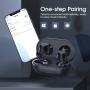 Wireless Earbuds, Mpow M12 Bluetooth Earbuds, Wireless Charging & USB-C Charging Case Bluetooth Headphones Wireless Earphones w/Mic, Bass Sound/IPX8 Waterproof/Touch Control/25 Hrs/Dual Modes, Black