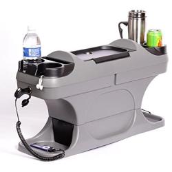 TSI Products 57315 Plug N Go Grey Powered Minivan Console, Large