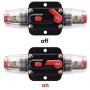 YMHTD 30A Reset Fuse 20-150AMP Inline Circuit Breaker Reset Fuse Holder for Car Audio Marine Boat Inverter Replace Fuses 12V-24V DC Breaker Switch Overload Protection Fuse