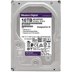 Western Digital 10TB WD Purple Surveillance Internal Hard Drive - 7200 RPM Class, SATA 6 Gb/s, , 256 MB Cache, 3.5'' - WD102PURZ