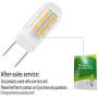 New G8 LED Light Bulb, Dimmable G8 GY8.6 Bi-pin Base, 3W Warm White 120V 20W 35W Halogen Replacement Bulb for Under Counter Kitchen Lighting, Under-Cabinet Light, Puck Light （5-Pack） (Warm Color)