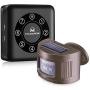 eMACROS Pairable 1/2 Mile Long Range Solar Wireless Driveway Alarm Indoor Outdoor Weatherproof Motion Sensor&Detector Security Alert System