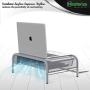 NEATERIZE Monitor Stand for Desk - Metal Monitor Stand Riser and Laptop Desk Stand with Organizer - Desktop Computer Stand and Monitor Riser Stand for Desk with Drawer - Improves Airflow - (Gray)