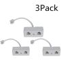 [RJ11 Telephone Adapter] SINCODA 3PCS 2-Way RJ11 6P4C Telephone Plug to RJ11 6P4C Socket Adapter and Splitter for Landline Telephone