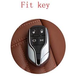 Royalfox(TM) Luxury Soft Chrome TPU 360 Protection Smart 4 Buttons Key Fob case Cover for Maserati Levante GT Quattroporte Ghibli (Full Blue)