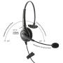 Unify (Siemens) OpenScape Desk Phone Compatible Call Center Headset with Noise Canceling Microphone, Tangle-Less Bottom Quick Disconnect Cord | Flexible & Rotatable Microphone Boom | Durable