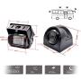 eRapta Backup Camera 2.0 with Monitor for RV Truck Trailer Box Tractor 5th Wheel Split Screen Back Up Reversing Parking Backing Rear and Side Wired Camera 4 Channels ER0202