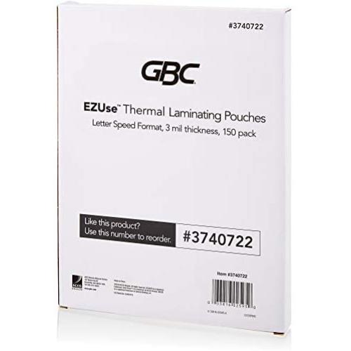 Swingline GBC Thermal Laminating Sheets / Pouches, Letter Size, Speed Pouch, 3 mil, EZUse, 150-Count (3740722)