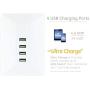 GE Ultra Pro USB Charging Station Surge Protector, 4 USB Ports, 4.8A USB, For iPhone 12/11/Pro/Max/XS/XR/X/8, Ipad Pro, Samsung Galaxy S21/S10/S9/Plus, Google Pixel 5/C/3/2/XL, UL Listed, White, 31712