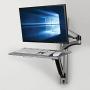 Tripp Lite Wall-Mount for Sit-Stand Desktop Workstation Standing Desk, Single Display w/ Thin Client Mount, for 13 to 27 in. Monitors (WWSS1327RWTC)