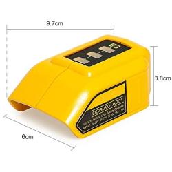 Battery Adapter (2-Pack) Compatible with Dewalt 12V/20V Lithium Ion Battery,Dual USB & DC Port Charger Power Source for Dewalt DCB090 DCB091