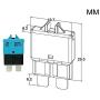 LENKRAD 5pcs 15A Circuit Breaker Blade Fuse Manual Reset RV Marine ATS Fuse 12V-28V DC (Blue)