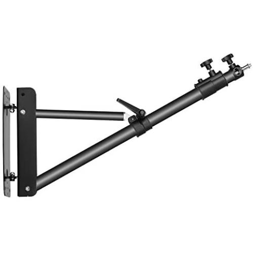 Neewer Wall Mounting Triangle Boom Arm for Photography Strobe Light, Monolight, Softbox, Umbrella, Reflector and Ring Light, Support 180 Degree Rotation, Max Length 4 Feet/125cm (Black)