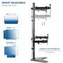 VIVO Quad LCD Computer Monitor Mount Free Standing Heavy Duty Desk Stand, Fully Adjustable, Holds 4 Screens up to 30 inches STAND-V004F