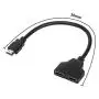 HDMI Male 1080P to Dual HDMI Female 1 to 2 Way HDMI Splitter Adapter Cable for HDTV HD, LED, LCD, TV,Signal one in and Two Out[Black]
