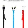 NEET 36 inch Cord Organizers, Cable Management Sleeve, Power Wire Cover Strip, Cord Hider Ties, Cloth Cord Cover, Zippered Cord Wrap Keeper, USB Charging Wire Protector, Blue