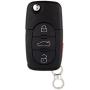 ECCPP Replacement fit for 4 Buttons Uncut Keyless Entry Remote Key Fob Case 97-05 Audi A4 Audi TT Quattro Audi Allroad Quattro Audi S8 Series 4D0837231P-1 (Pack of 1)