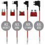 15ft Micro USB & Mini USB Dash Cam & Type-C Hardwire Kit w. Mini(ACS)/LP Mini(ACN)/ATO(ATC or ACU)/Micro2(ACZ) Fuse, Micro to Mini/USB-C Port Adapters & Battery Drain Protection (Mini)