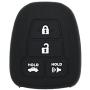 SEGADEN Silicone Cover Protector Case Holder Skin Jacket Compatible with TOYOTA 4 Button Remote Key Fob CV2407 Black