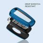 ELOHEI for Ford Key Fob Cover Case, Soft TPU Key Fob Case Protector Holder for 2017 2018 2019 Ford Fusion F150 F250 F350 F450 F550 Edge Explorer Escape Mustang Remote Keyless Entry (Blue)