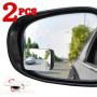 Car blind spot mirror 2PCS, rectangular frameless convex high-definition glass rearview mirror, 360°rotation adjustment, suitable for all cars, off-road vehicles, SUVs and trucks