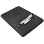 KECC Laptop Case Compatible with Old MacBook Pro 13'' (CD Drive) w/Keyboard Cover + Sleeve + Screen Protector (4 in 1 Bundle) Italian Leather Case A1278 (Black Leather)