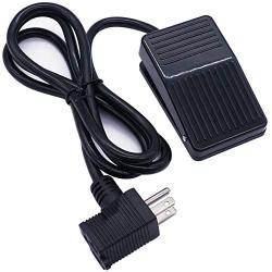 Twidec/10A 250VAC Momentary Nonslip Plastic Foot Pedal Switch SPDT NO NC Handsfree Black Foot Switch for CNC Industrial with 5-ft Cable with Piggyback Plug (3-Pronged) TFS-1XCT
